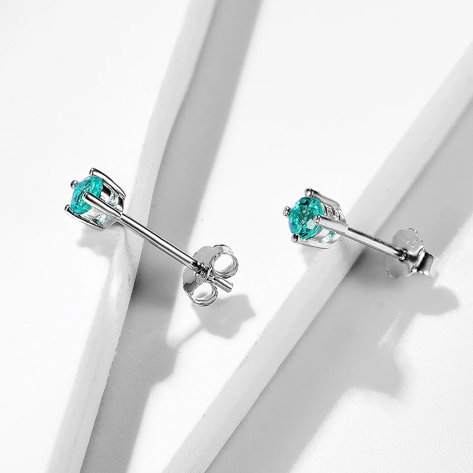 Kuolit лаборатория Выращенный изумруд драгоценный камень серьги гвоздики для