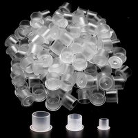 1000pcs plastic tattoo ink cups caps with base holder permanent makeup pigment ink caps cups tattoo accessories