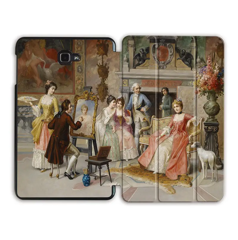 SS11 Чехол MTT с масляным рисунком для samsung Galaxy Tab A6, 10,1 дюймов, SM-T580, T585, магнитный откидной Чехол-подставка из искусственной кожи, чехол для планшета, Fundas - Цвет: SS11