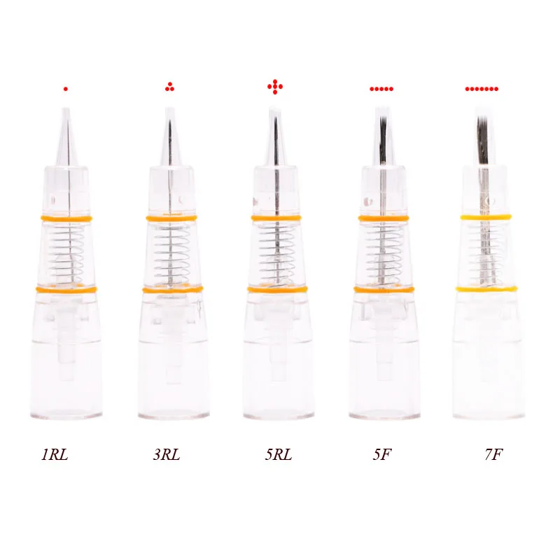 

Одноразовый картридж для перманентного макияжа, нано 1/3/5RL 5/7F иглы, игла для татуажа бровей, машинка для перманентного макияжа