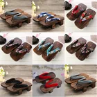 2022 японская традиционная обувь, повседневные деревянные Сабо Paulownia Geta, Китайские Восточные летние шлепанцы, мужские уличные сандалии на плоской подошве