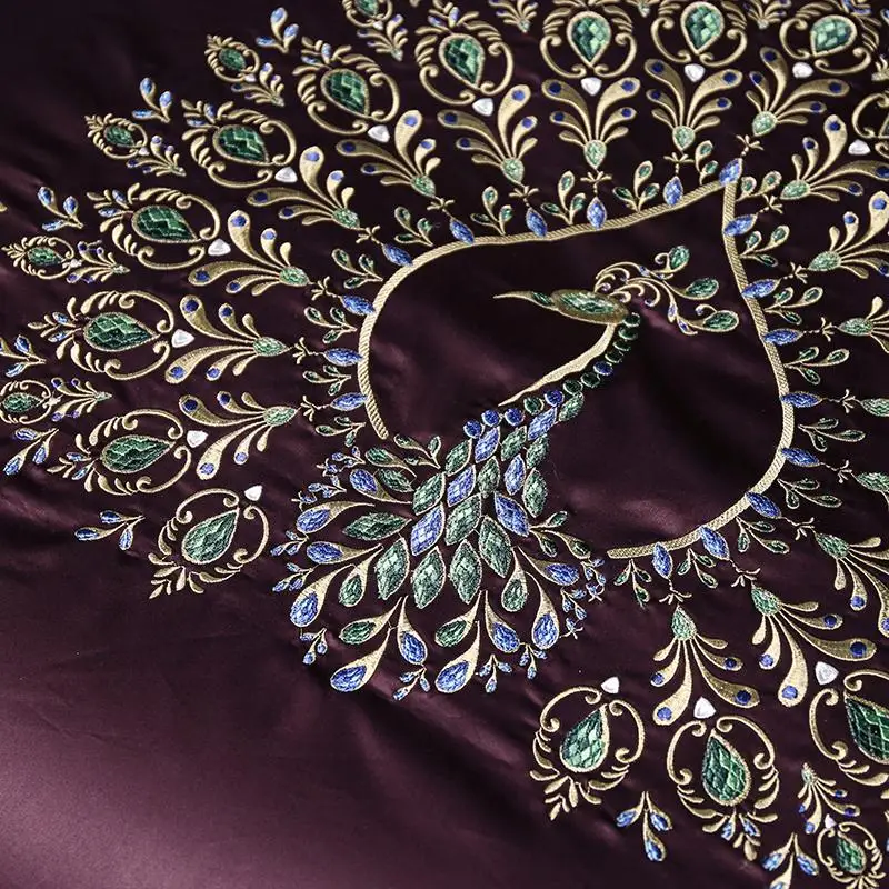 30 100S Египет хлопок классический постельные принадлежности с рисунком павлина