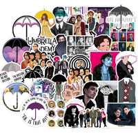 td zw 50pcs tv show the umbrella academy stickers pvc graffiti stickers suitcase luggage guitar laptop car decal stickers