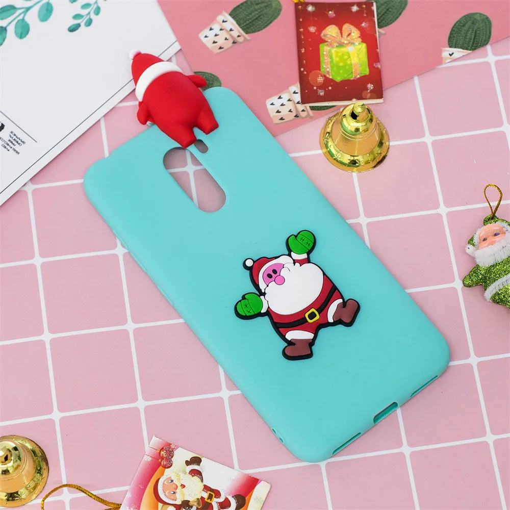 Рождественский чехол для Xiaomi Mi A1 A2 Pocophone F1 мультяшный Новогодний подарок TPU Футляр