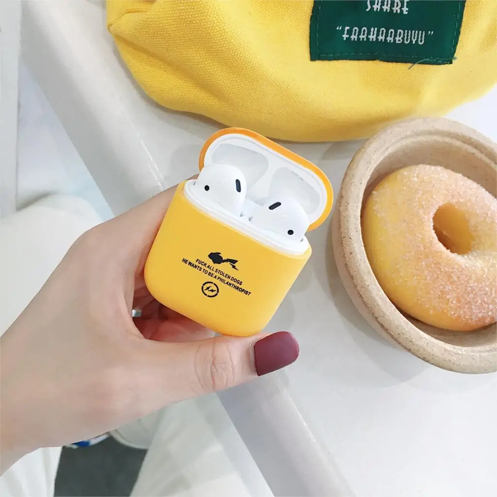 10 Чехол для наушников с милыми мультяшками чехол для Apple AirPods 1 2 чехла Air Pods матовая кожа матовый Жесткий ПК аниме пикачуэ протектор Аксессуары - Цвет: 10
