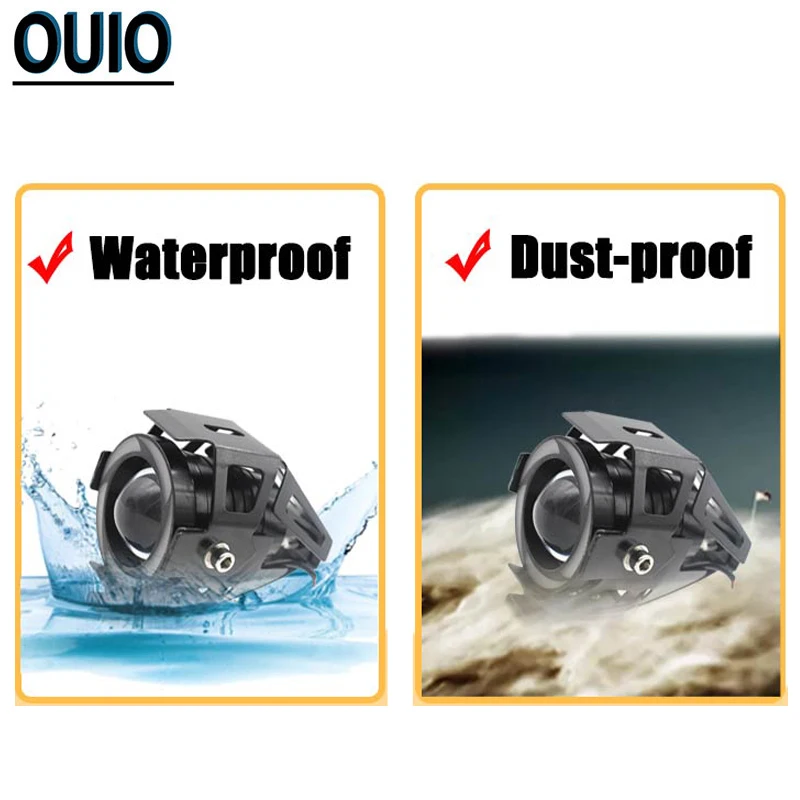 Мотоциклетная фара U7 125 Вт 12 В миниатюрный прожектор с ангельскими лампочками