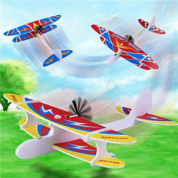 DIY Biplane Glider пенопластовый самолет перезаряжаемая электрическая модель