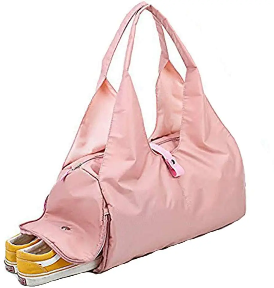 

Yoga Mat Gym Bag Fitness Bags for Women Men Training Sport Travel Gymtas Nylon Outdoor Travel Sports Carry On Gym Bag Pink