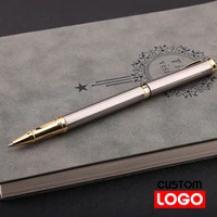 metal ballpoint pen signature pen laser engraving custom logo text engraving gift pen high grade commercial advertisement pen