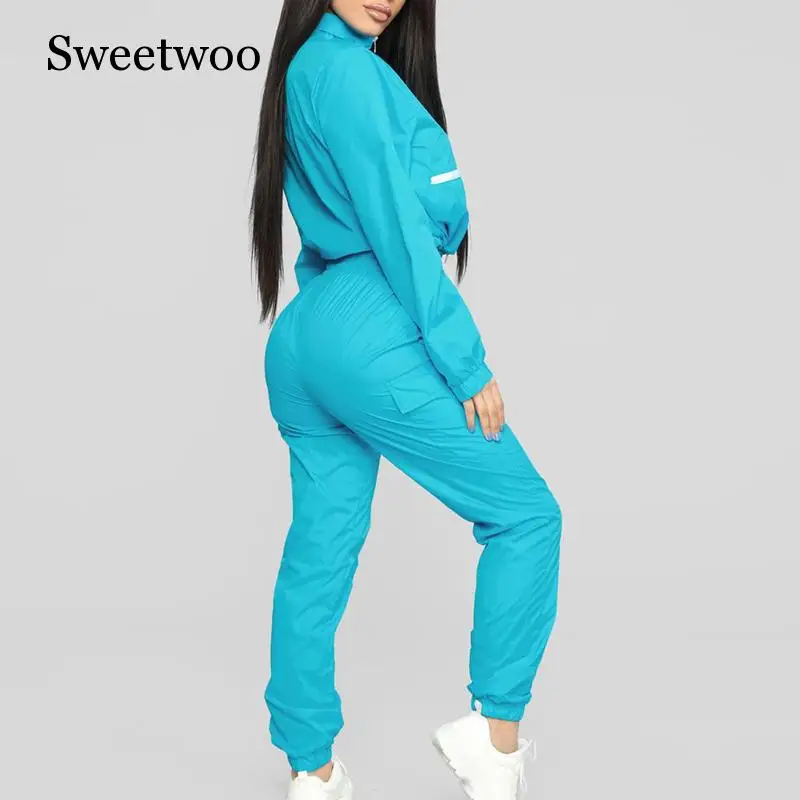 Женские спортивные комплекты из двух предметов неоновые эластичные костюмы для