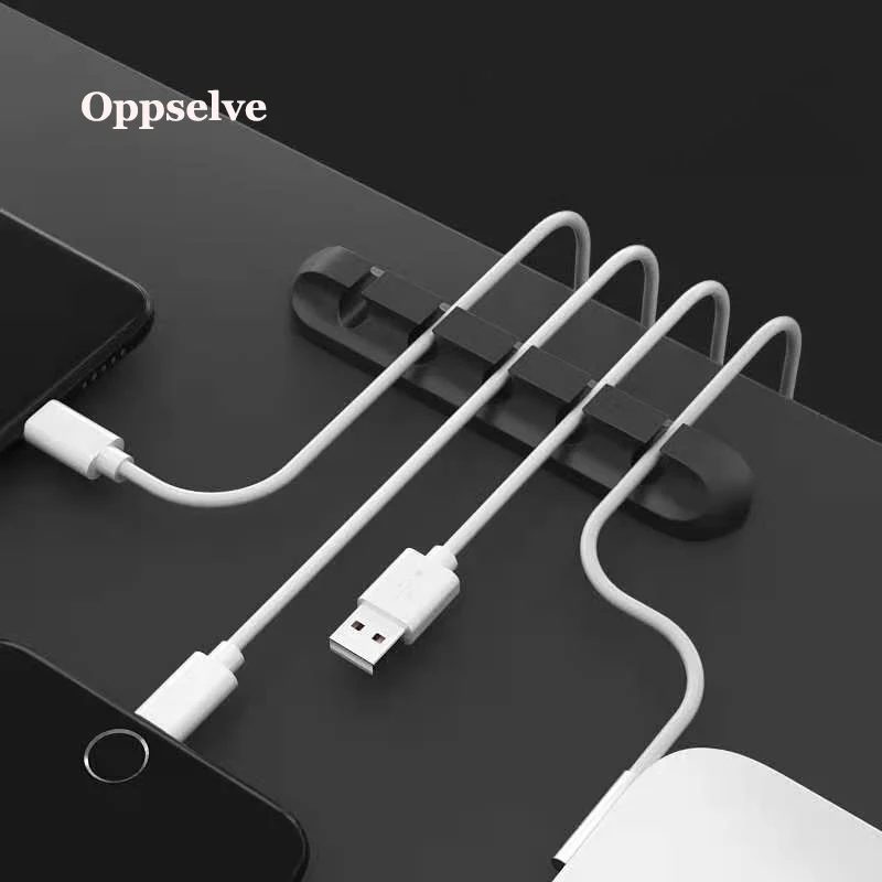 Органайзер для кабеля силиконовый usb кабель намотки гибкого управления зажимами
