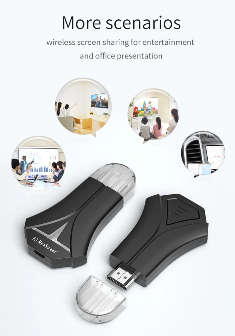 Mirascreen K12 TV Stick: Wifi Display Receiver | Stream, Mirror & Share Screen | HDMI-compatible Dongle | Wireless Airplay & Miracast image 5