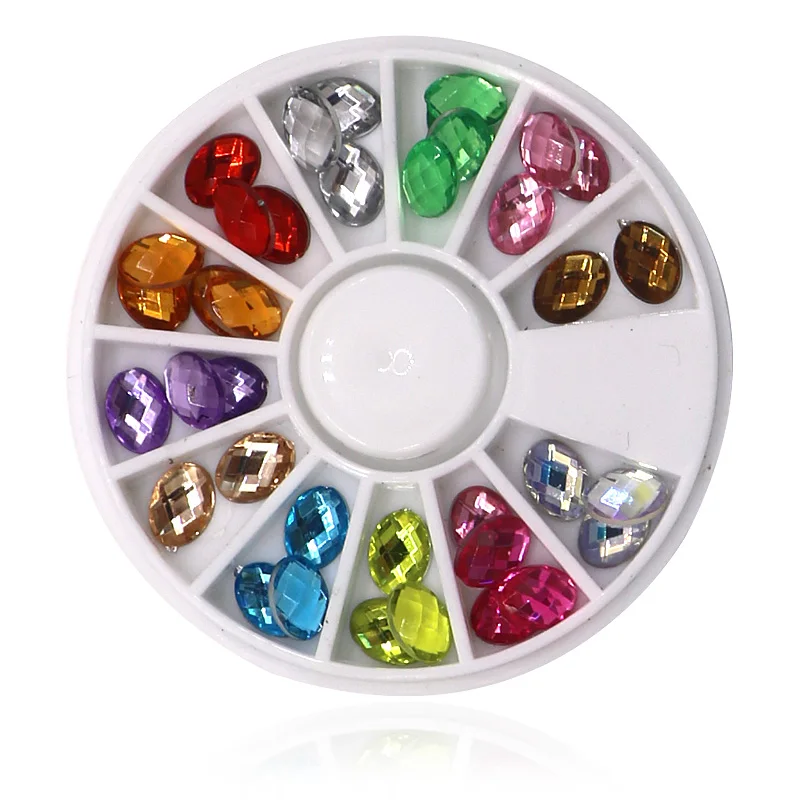 Wholesale 10-40Box Mixed Color Crystal Nail Art Rhinestones Irregular Gems Beads Manicure Nail 3D Decoration DIY Nail Tools