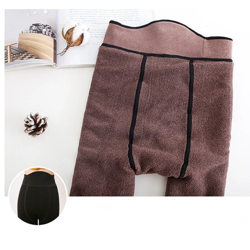 Теплое пальто из овечьей шерсти для девочек Колготки на зиму с начесом маленьких