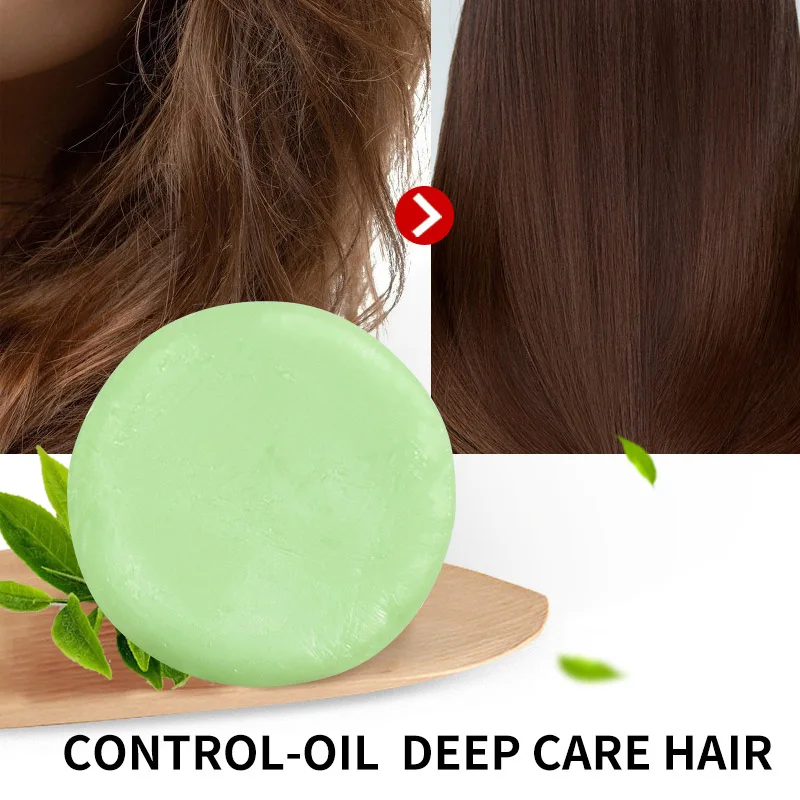 Твердый шампунь для роста волос зеленый чай оранжевый ухода за волосами | Красота