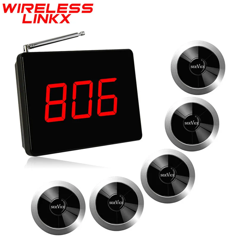 Wirelesslinkx Wireless Calling Button Buzzer Pager Restaurant Paging System For Bar Clinic Hospital Nursing Facility Seniors