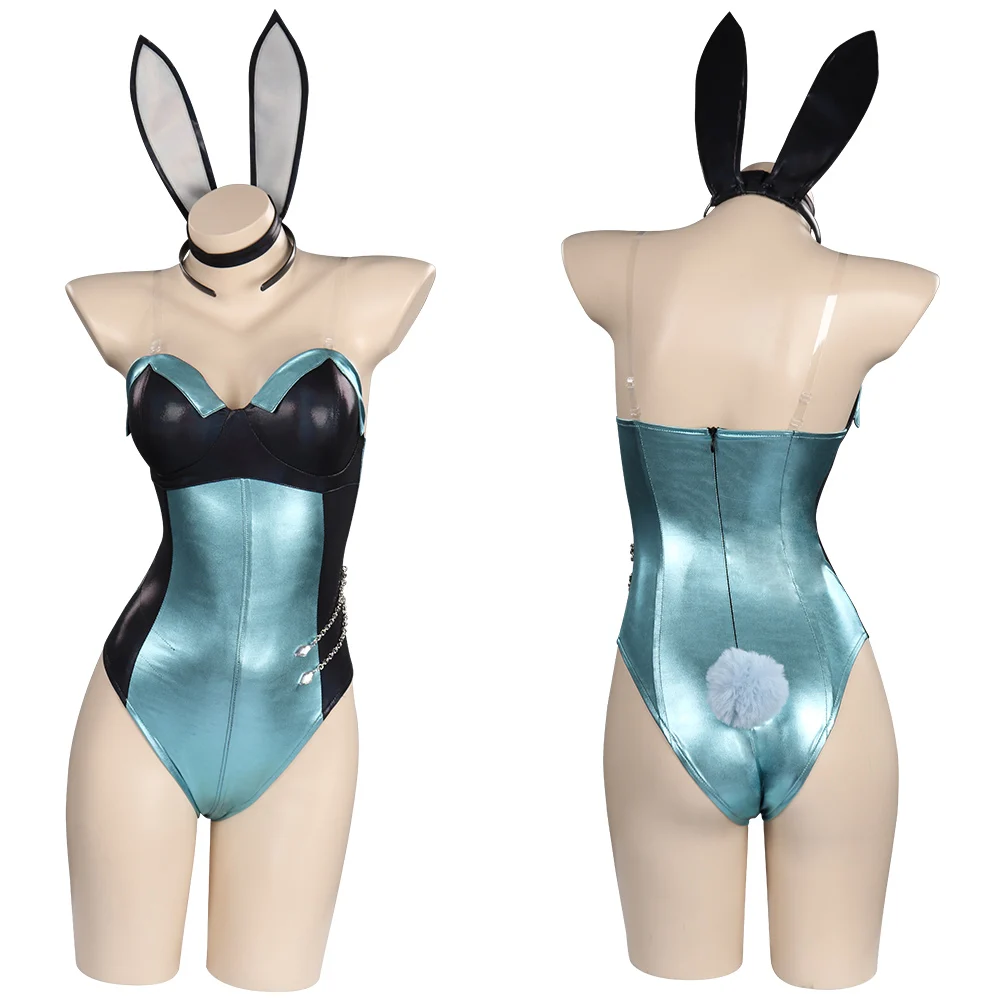 

LoL Kaisa KDA Cosplay Costume Bunny Girls Dress Jumpsuit Outfits Halloween Carnival Suit