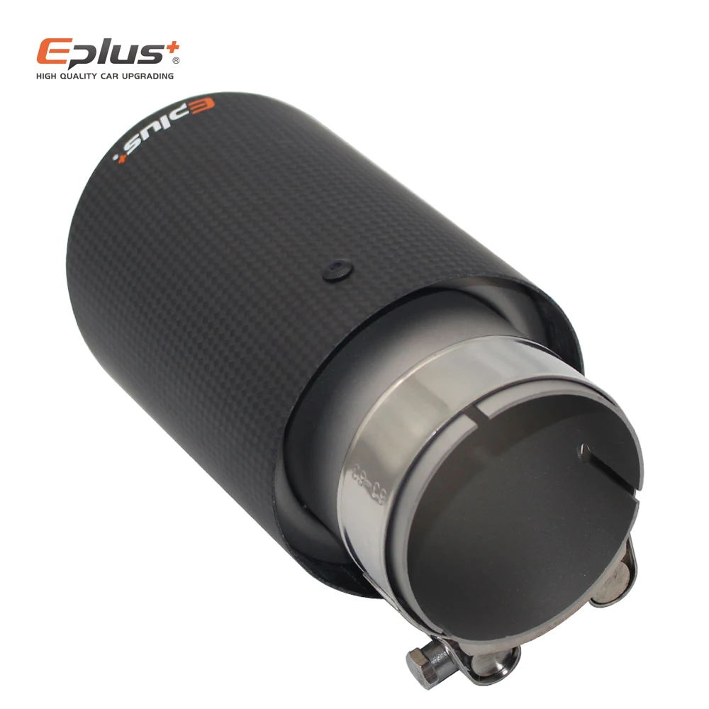 EPLUS Автомобильная матовая выхлопная система из углеродного волокна глушитель