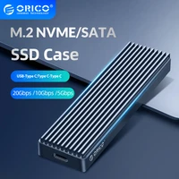 orico m2 ssd case nvme pcie enclosure usb c gen2 5gbps 10gbps20gbps m 2 sata ngff external hard drive adapter for 22802242
