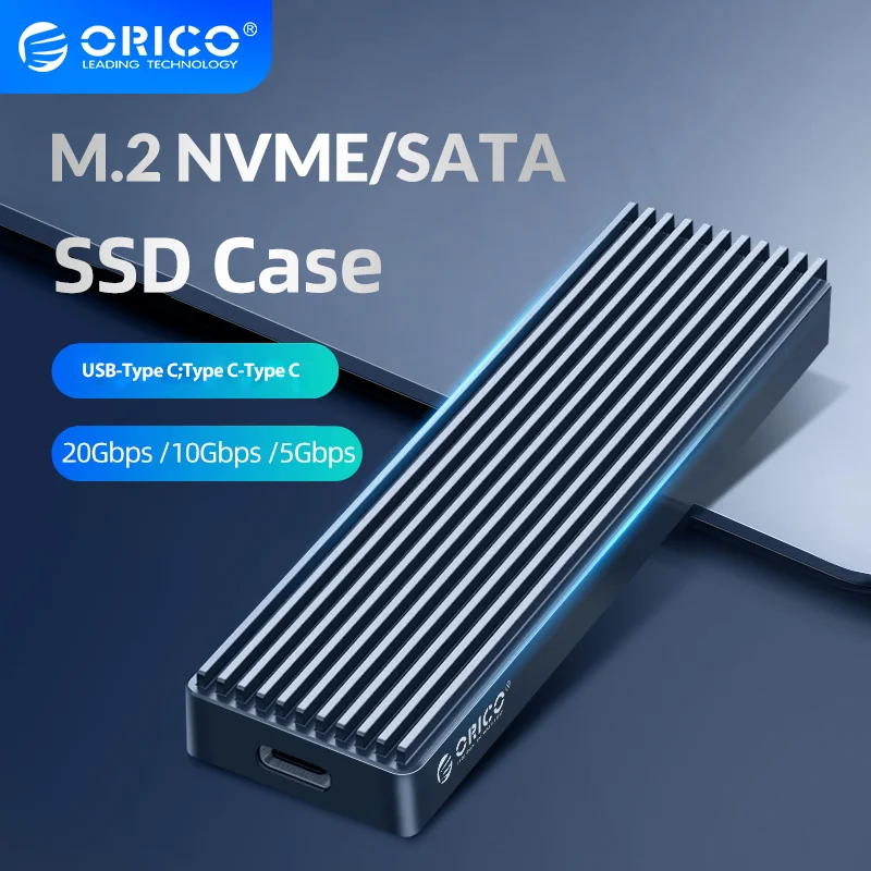  Чехол для внешнего жесткого диска ORICO M2 SSD Nvme PCIe, USB C Gen2 5 Гбит/с/10 Гбит/с/20 Гбит/с M.2 SATA NGFF, адаптер для 2280/2242 корпус для ssd m2 ssd m2 корпус m2 case ssd…