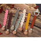 Новинка 2021, вязаный крючком зажим для соски, Детская Хлопковая цепочка для соски-пустышки для новорожденного, Прорезыватель для зубов, жевательная игрушка ручной работы