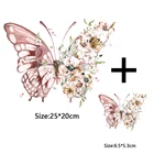 Нашивка с бабочкой, переводная наклейка с помощью утюга для одежды, полосы, аппликация с утюгом, наклейки, переводная наклейка на детскую одежду, термо-наклейка