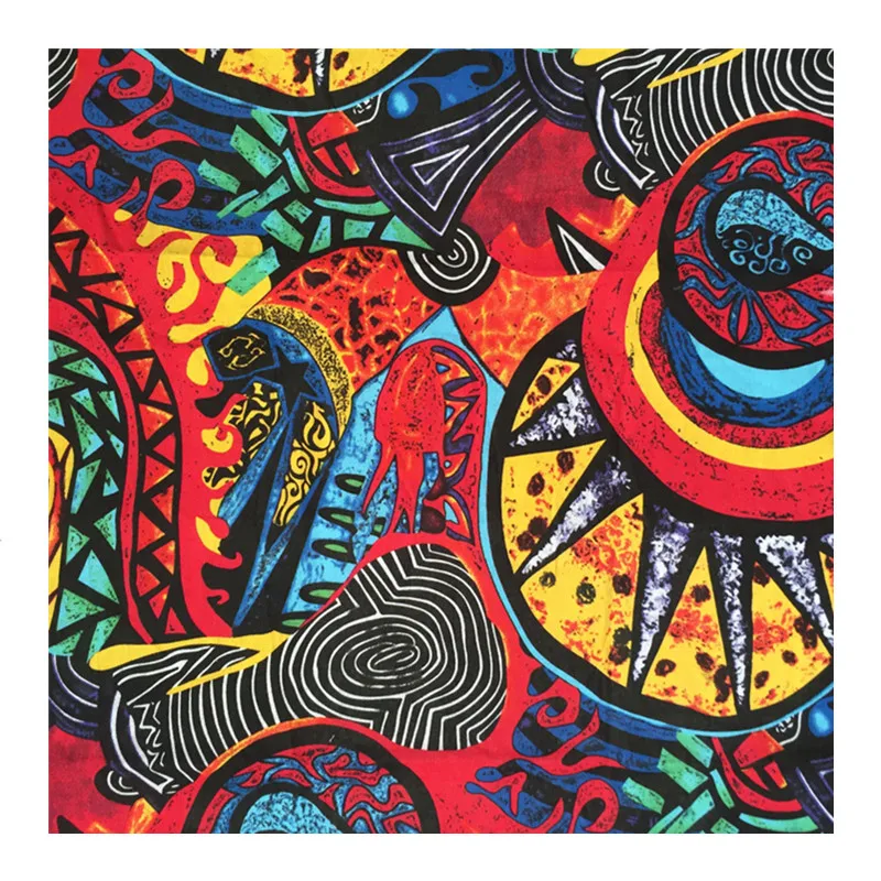 

145cm printed cotton linen fabrics diy tablecloths curtains pillows sofa fabric retro wind wave simian fabric patchwork fabric