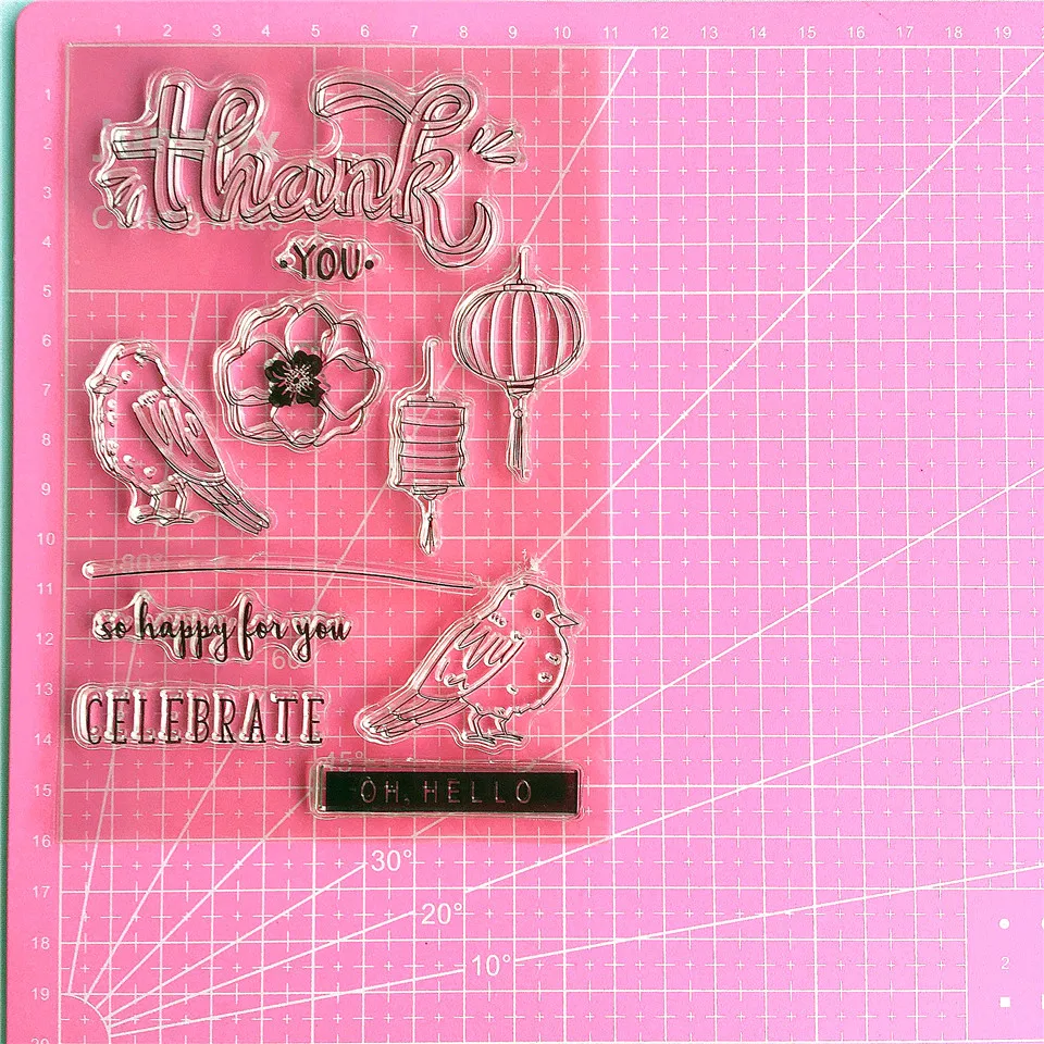 11*16 Thank You Birds прозрачные силиконовые прозрачные штампы DIY печать для скрапбукинга открыток фотоальбом декоративный лист со штампом
