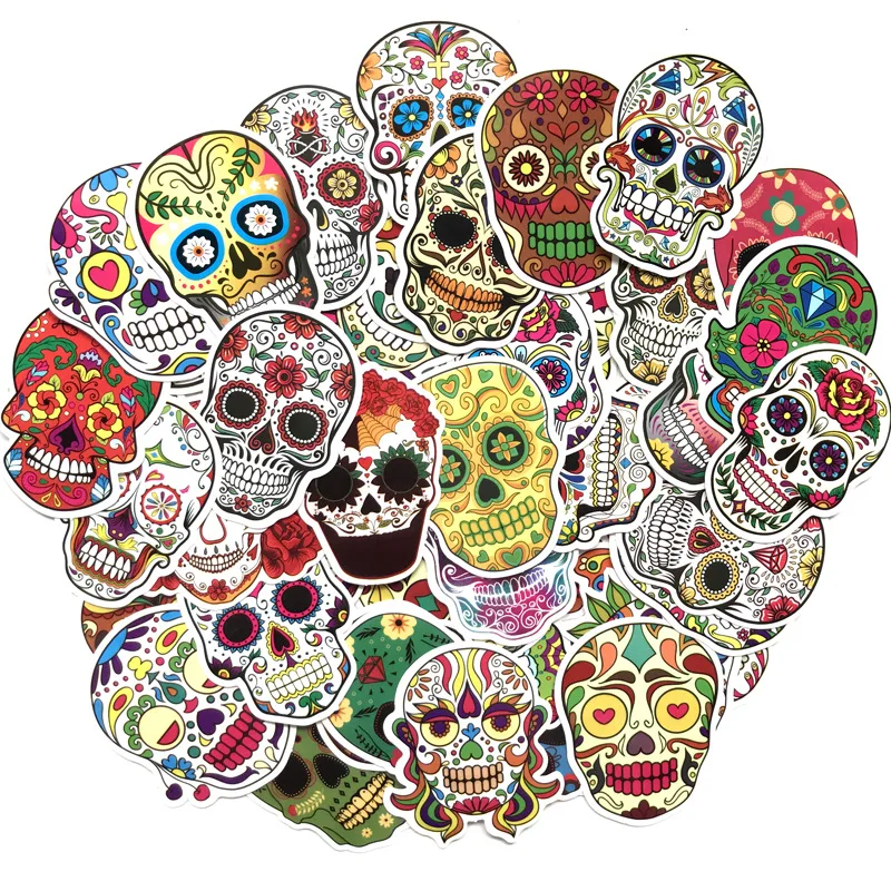 60 шт./лот человеческие наклейки со скелетами для чемодана канцелярские скейт
