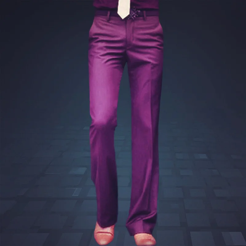 Men's Suit pants Business Straight Wide-legged Trousers British non-scalding micro-rale | Мужская одежда