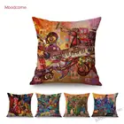 Чехол для подушки Abrstract Africa Cultural Oil Painting Art Dance musict, для дивана, в африканском стиле, для музыкального художника, льняная наволочка