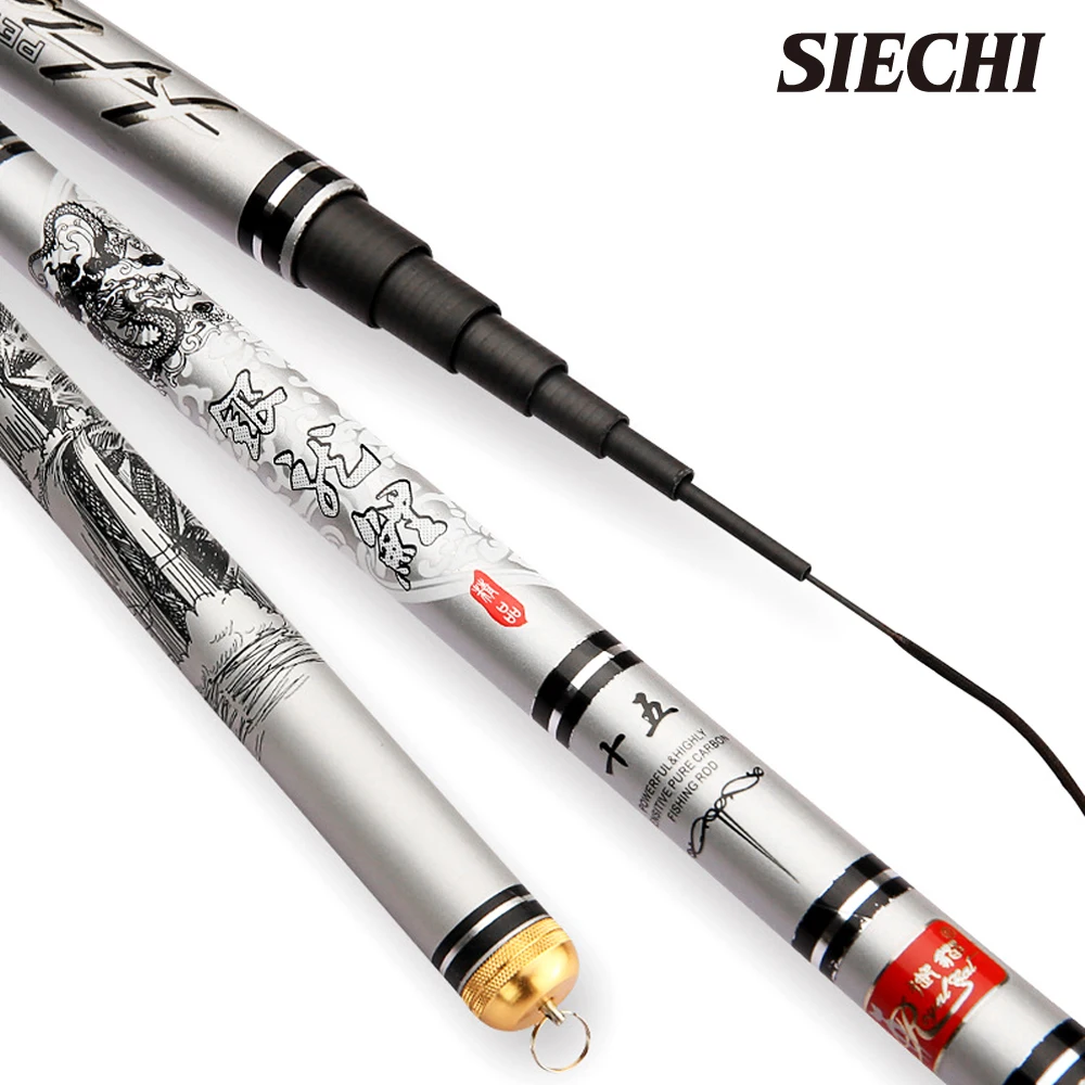 

NEW Ultralight SuperHard 2.7/3.6/4.5/5.4/6.3/7.2 Meters Stream Hand Pole Carbon Fiber Casting Telescopic Fishing Rod Fish Tackle