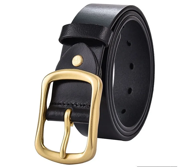 Новый ремень из натуральной кожи с пряжкой высокого качества для мужчин|Мужские