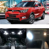 led interior car lights for ssangyong tivoli vx lx room dome map reading foot door lamp error free 9pc