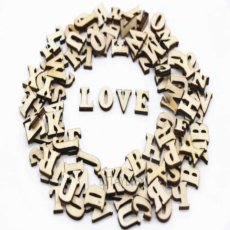 100 шт. деревянные буквы Английский алфавит домашнее декоративное искусство