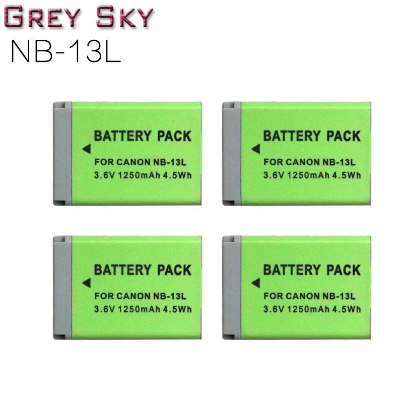 4battery NB-13L NB 13L NB13L батарея+ ЖК USB зарядное устройство для Canon PowerShot G5X G7X G9X G7 X Mark II G9 X, SX620 SX720 SX730 HS - Цвет: 4battery