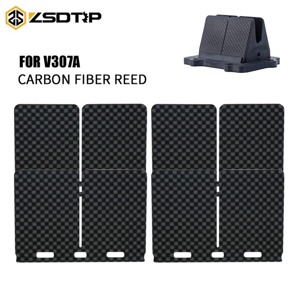 

ZSDTRP мотоциклетные V307A гибкие двухступенчатые впускные трости клапаны из углеродного волокна тростниковый клапан для Yamaha YZ250 YZ250X для SUZUKI RM250