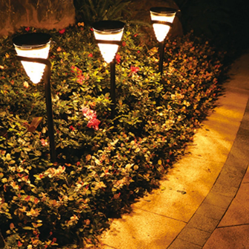 

2 Set LED Solar Garden Decoration Light Creative Solar Powered Pathway Lights Outdoor Waterproof Metal Lawn Yard Light Ornament