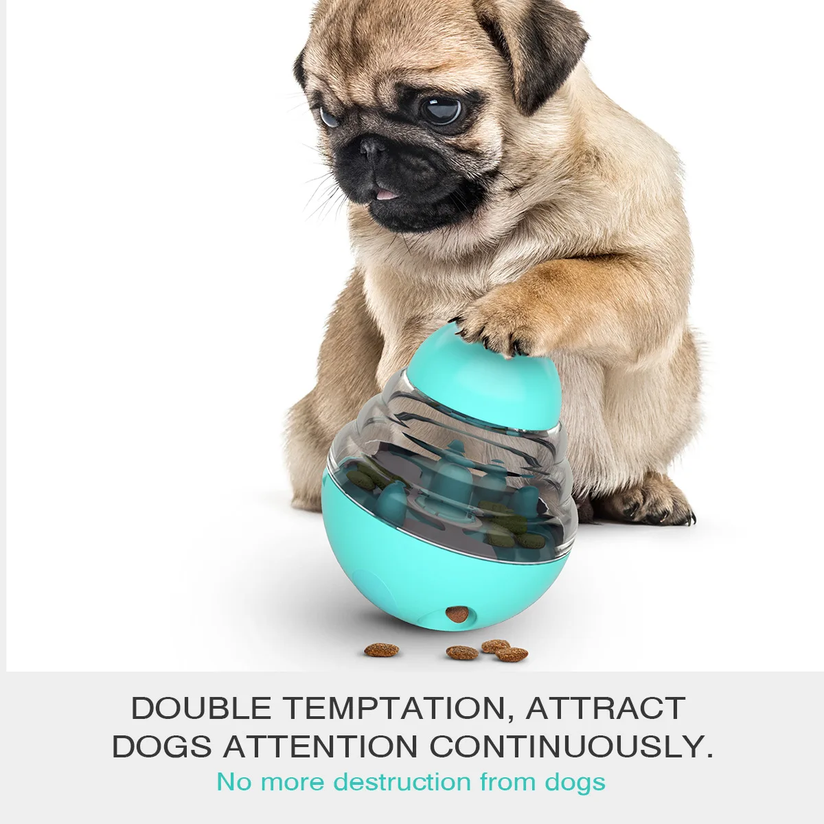 

Tumbler Dog Treats Ball Adjustable Leaky Holes Training Toy dog toys for small dogs