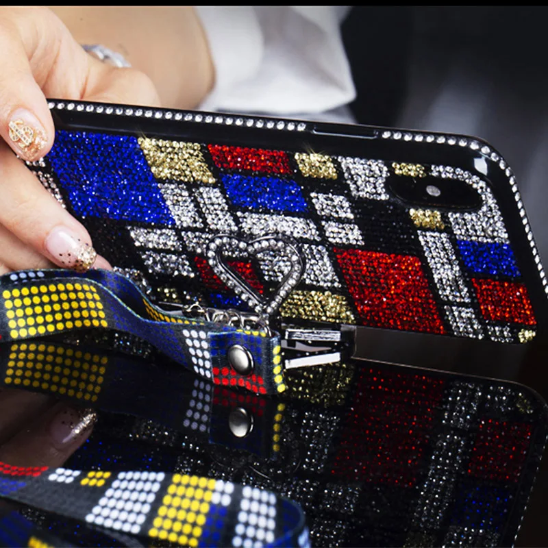 SemgCeKen bling 3d Алмазная чехол для iPhone 6 s 6s 7 8 plus 6plus 7plus роскошный держатель кольцо