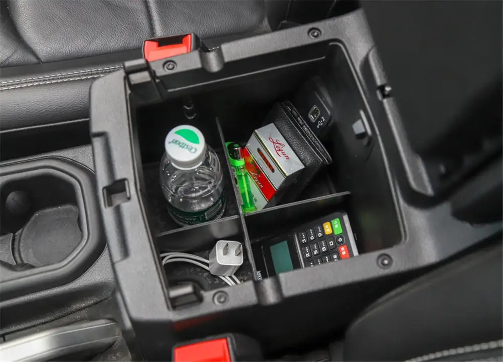 

Stowing Tidying for Jeep Wrangler JL 2019 2018 Console Armrest Storage Box Phone Holder Organizer Partition Panel Accessories