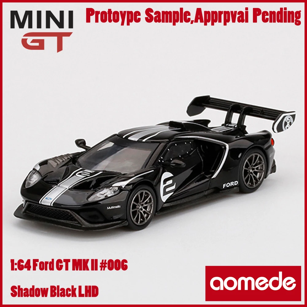 

Mini GT 1:64 Ford GT MK II #006 Shadow Black LHD MGT00297-L Alloy Car Model Boy Toy Ornaments