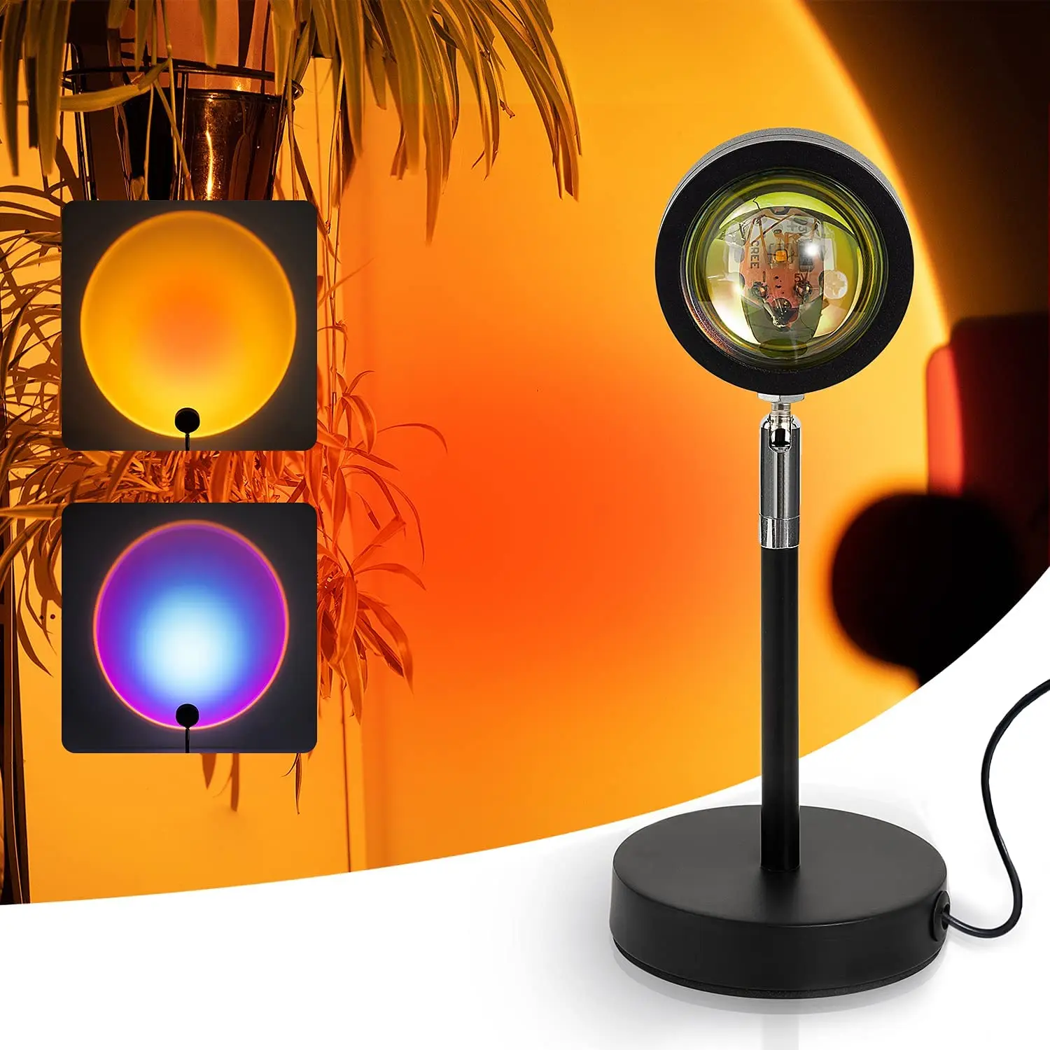 

Sunset Projection Night Lights Live Broadcast Background Like Galaxy Projector Atmosphere Rainbow Lamp Decoration For Bedroom