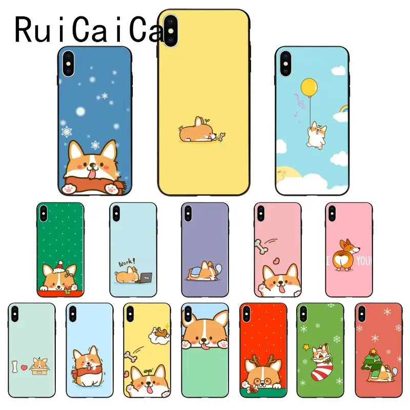 Ruicaica милые животные мультфильм корги пользовательские фото мягкий чехол для