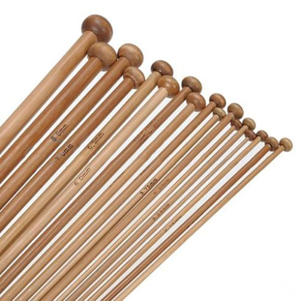 36 шт 18 размеров углеродистая бамбуковая гладкая одинарная заостренная вязальная