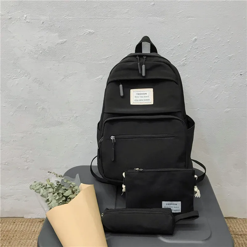 

3 set New Casual Backpack Laptop Cute School Bags for Teenage Girls Women Backpack Travel Teen Shoulder Bag Child Mochilas