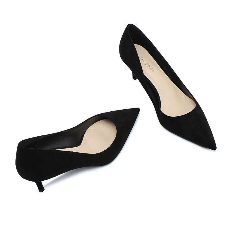 Pointed High Heels Women 2021 Spring Autumn New Small Fresh Light Color 6cm Shallow Mouth Cover Foot Thin Heel Shoes Women