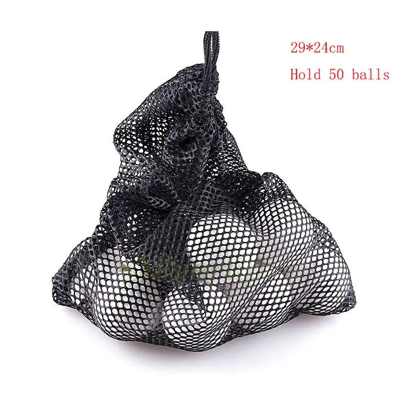 Сетчатая Сумка для гольфа Черная Спортивная нейлоновая тенниса 50 мячей сумка на