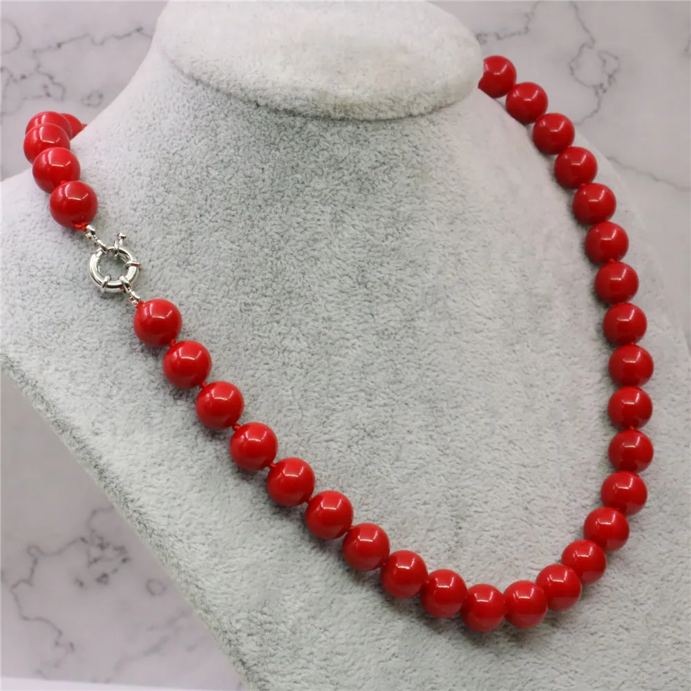 Милые/Романтические модные красивые искусственные красные коралловые Круглые