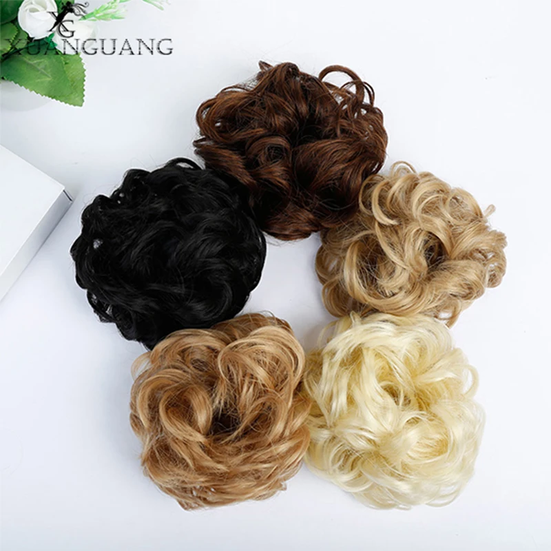 XUANGUANG синтетический пучок кудрявый волос шиньоны элегантные свадебные волосы